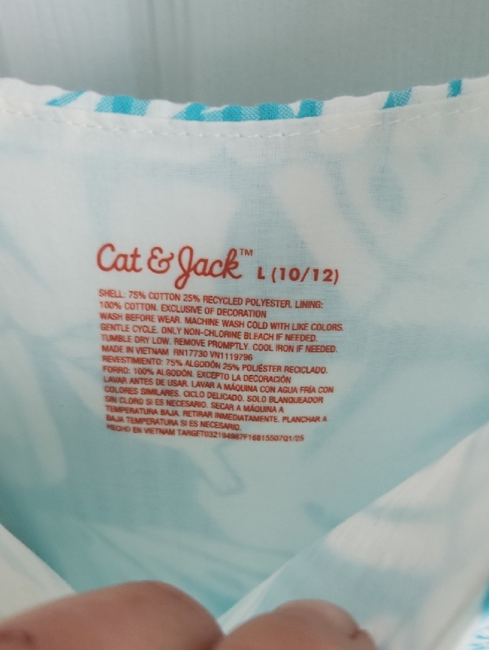 Cat & Jack Aqua Tropical Leaf Sundress - Picture 4 of 7
